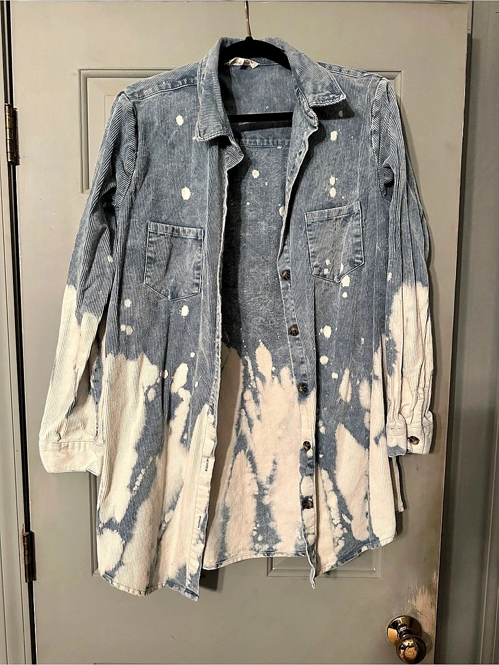 Peach Love California Women's Tie-Dye Jean Jacket